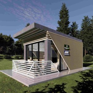 Capsula pe structura din lemn 003